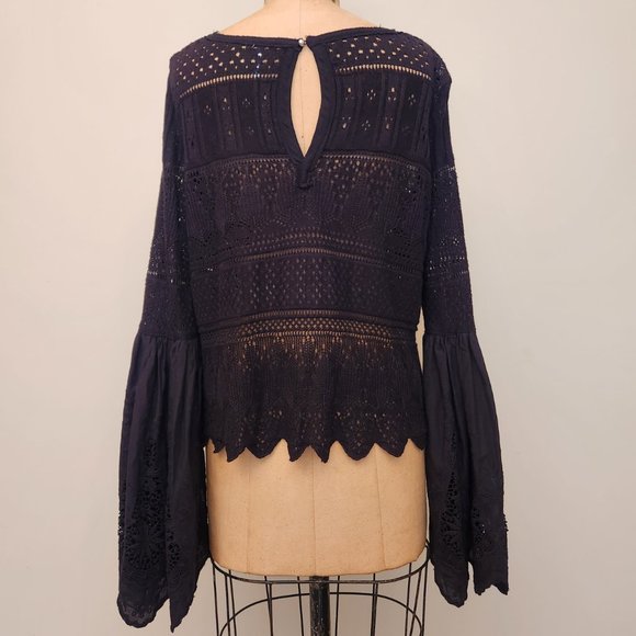 Free People "Once Upon A Time" Lace Sweater - Picture 5 of 15